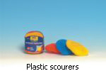Plastic scourers
